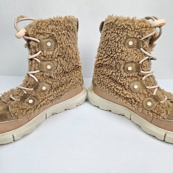 Sorel Youth Explorer Cozy Insulated Boot Canoe(Tan)/Chalk(Cream) 6 NY4894-262 - Picture 7 of 11